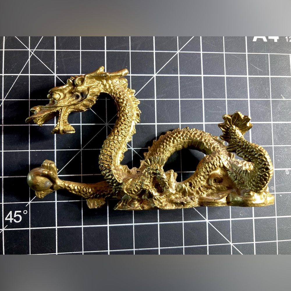 Brass Collectible Dragon Statue | Luck Dragon - Picture 4 of 16